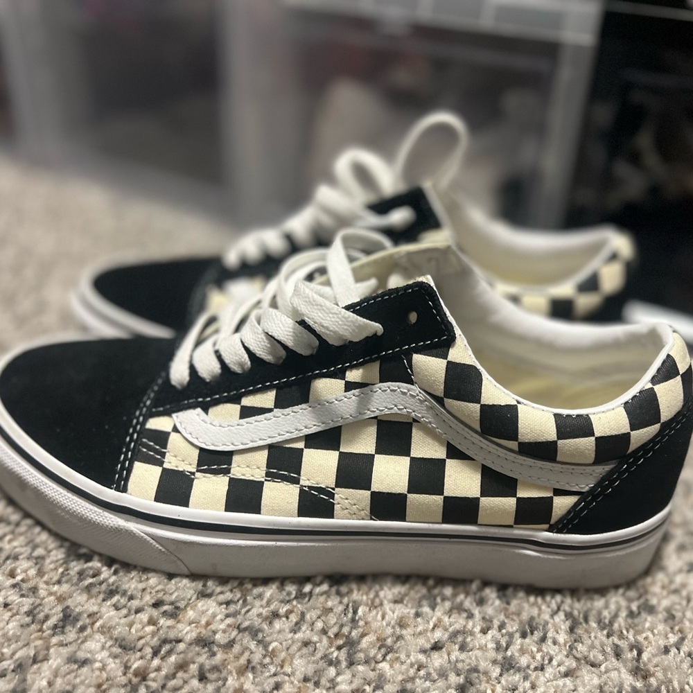 Black and white checker board VANS